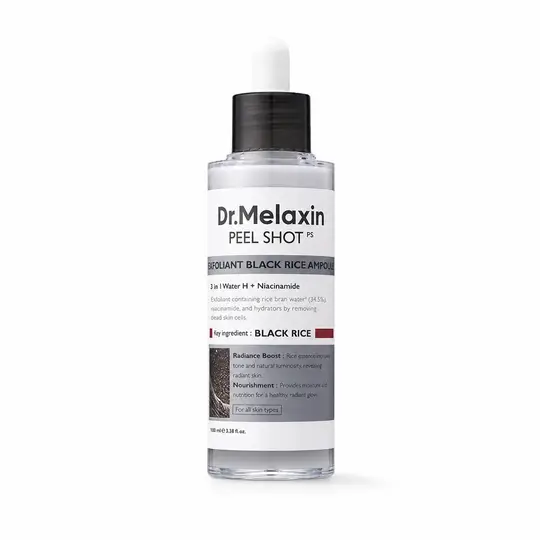 دكتور ميلاكسين سيروم مقشر بالرز الأسود Dr. Melaxin Peel Shot Exfoliating Black Rice Ampoule - 80ml