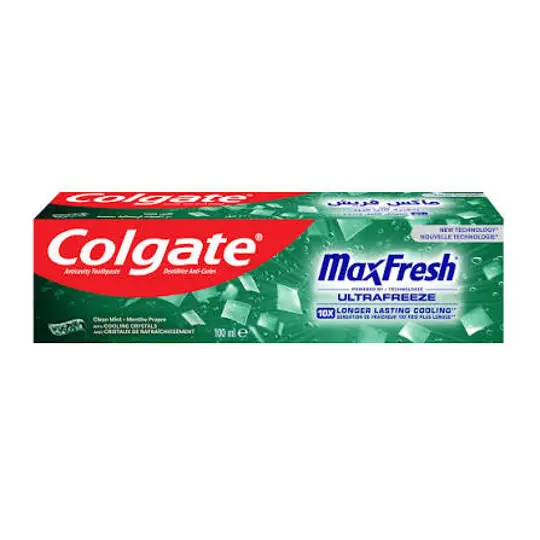 كولجيت معجون الأسنان ماكس فريش بنكهة النعناع الاخضر المنعش COLGATE MAX FRESH GREEN MINT