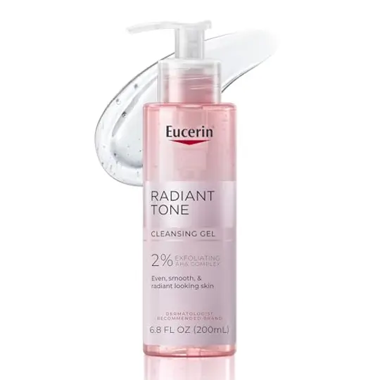 يوسرين غسول تصبغات 200 مل Eucerin Radiant Tone Face Cleanser Gel with 2% Exfoliating AHA