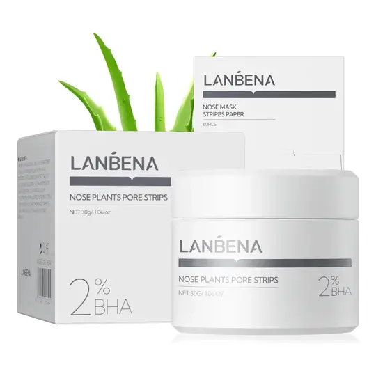 لانبينا شرائط تنظيف الأنف وإزالة الرؤوس السوداء – 60 قطعة LANBENA NOSE PORE STRIPS