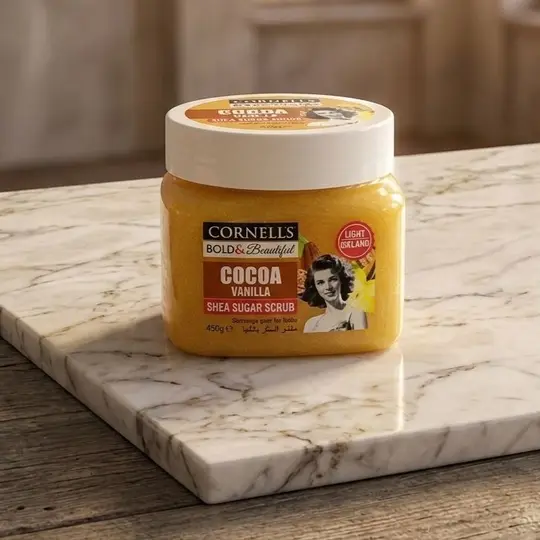 كورنيلس مقشر سكر زبدة الشيا بالفانيلا CORNELLS VANILLA SHEA SUGAR SCRUB