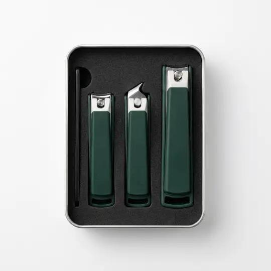 سيت مقاريض ثلاثي اخضر GREEN TRIPLE NAIL CLIPPER SET