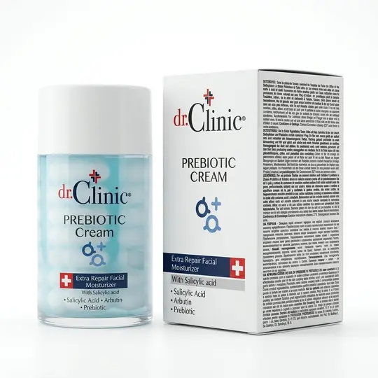 دكتور كلنك كريم مرطب للوجه بالبريبايوتك و السالسيلك اسد DR. CLINIC PREBIOTIC CREAM WITH SALICYLIC ACID