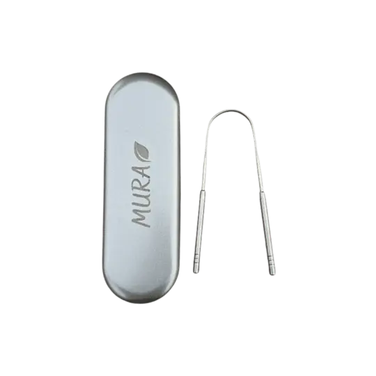 مورا قاشطة اللسان مع علبة معدنية Mura Tongue Scraper With Metal Case