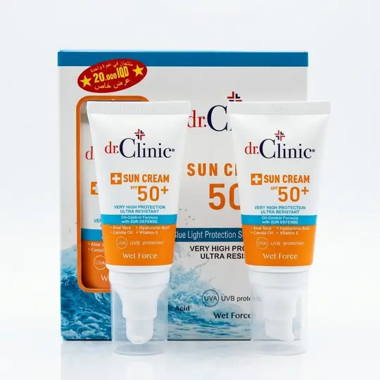 دكتور كلنك كت واقي شمس للبشرة الجافة و المختلطة DR.CLINIC SUN CREAM HIGH PROTECTION ULTRA RESISTANT