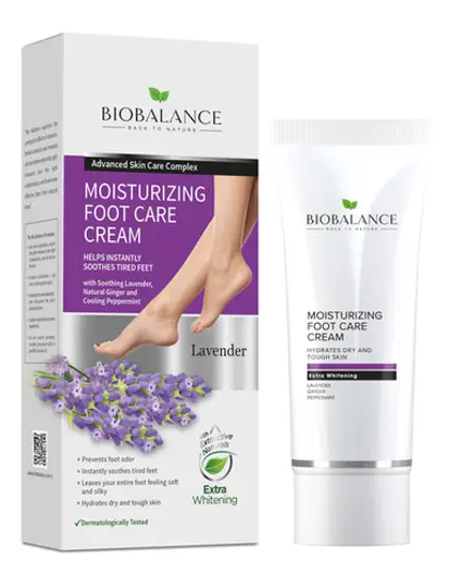بايو بالانس كريم ترطيب قدمين لافندر BIOBALANCE MOISTURIZING FOOT CREAM LAVENDER