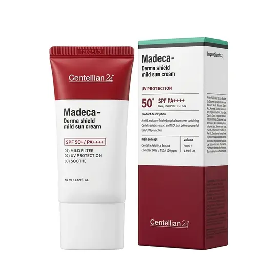 سنتيلاين24 واقي ماديكا CENTELLIAN24 MADECA DERMA SHIELD MILD SUN CREAM
